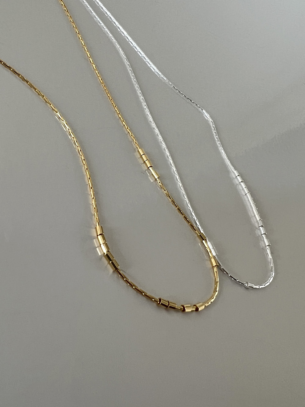 [92.5 silver] Fluid necklace (2color)
