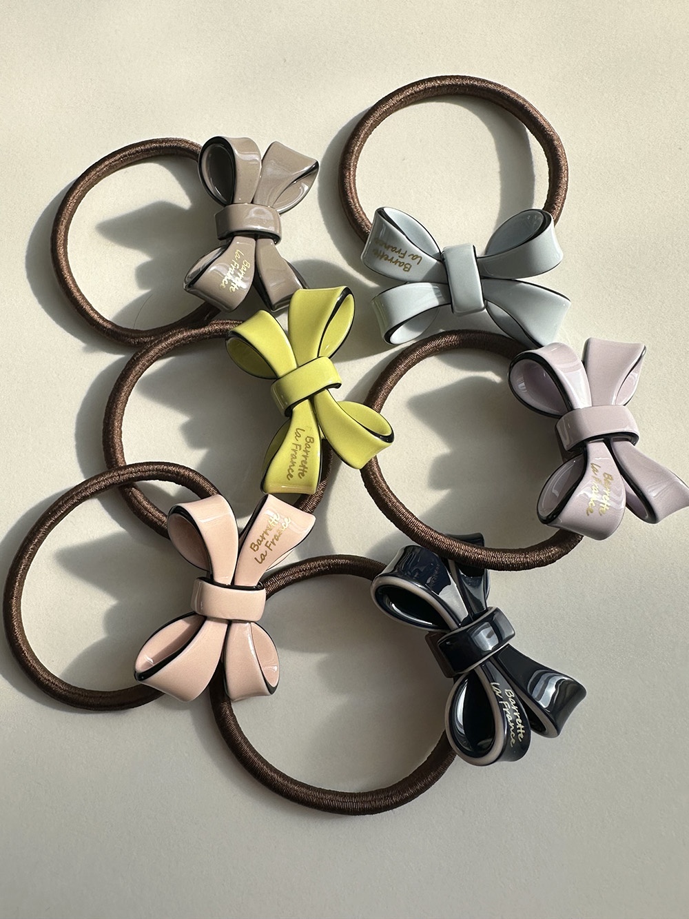 Two tone ribbon hair tie (6color)