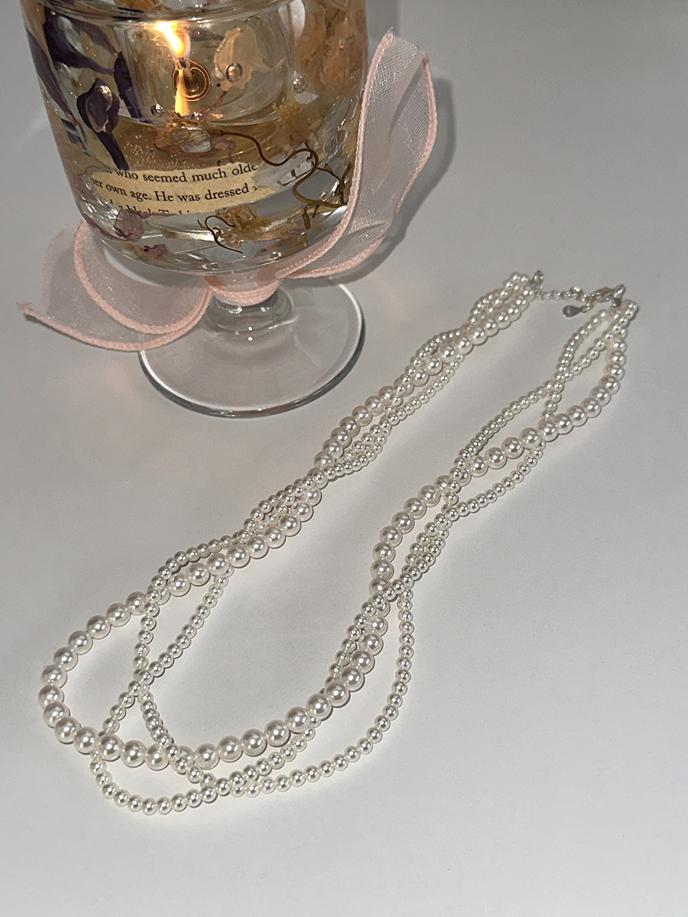 [92.5silver] Diana pearl necklace