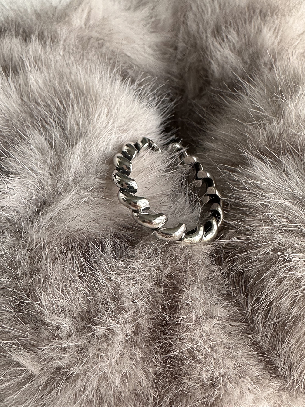 [92.5silver] Drill ring